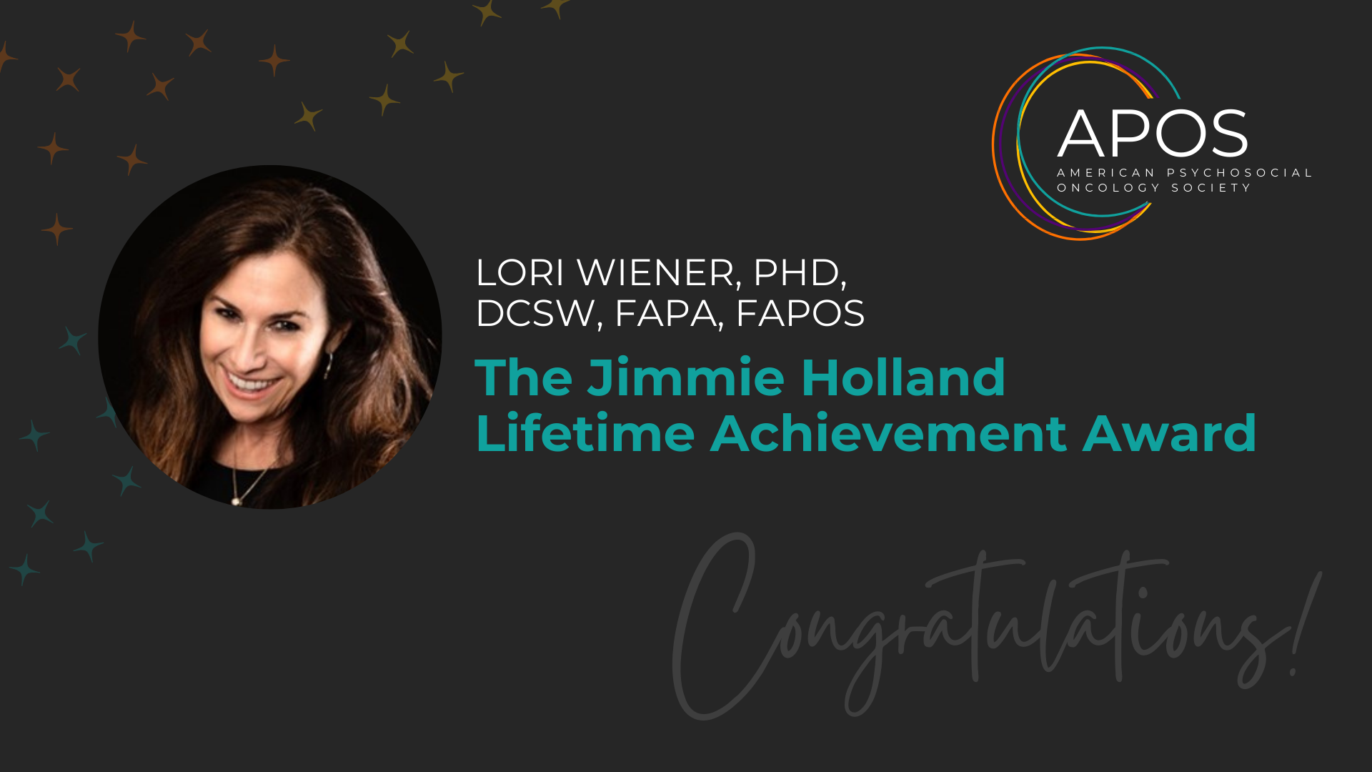2024 The Jimmie Holland<br />
Lifetime Achievement Award Winner Lori Wiener