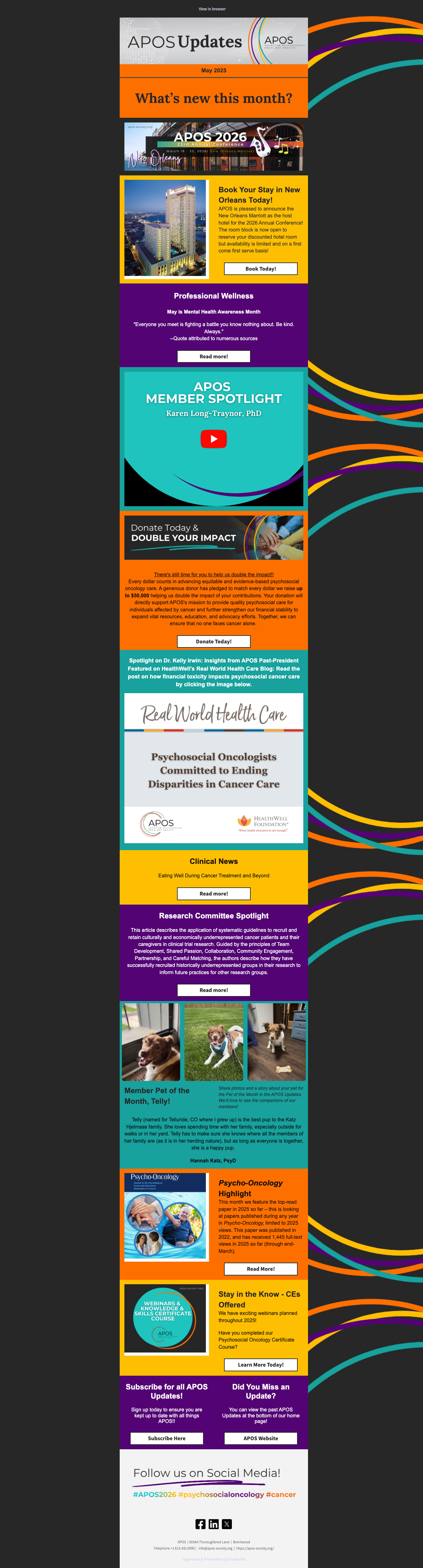 APOS November Newsletter