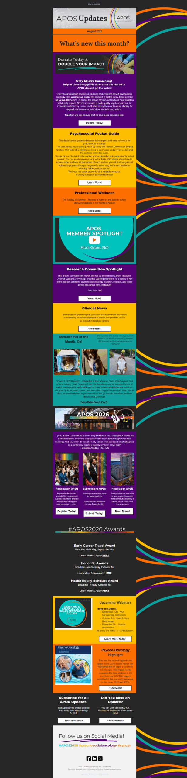 APOS August 2025 Newsletter