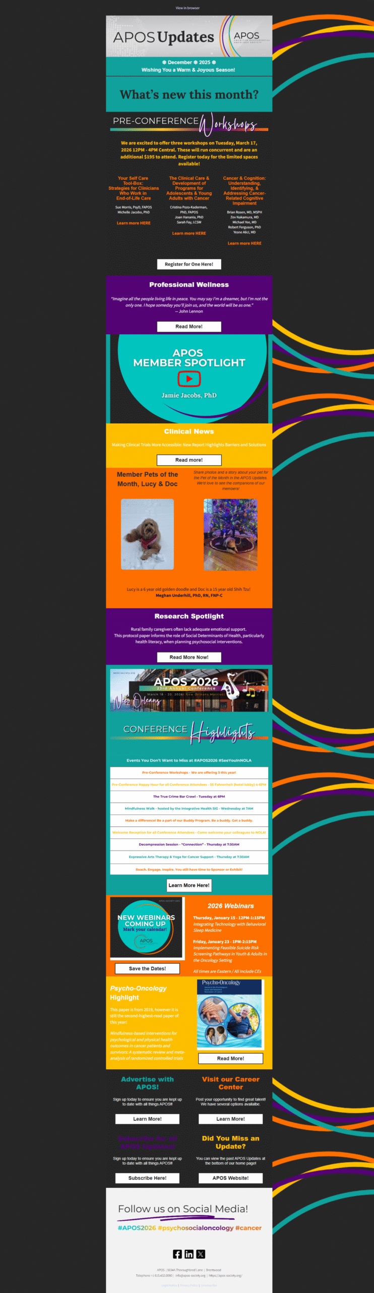 APOS Updates December