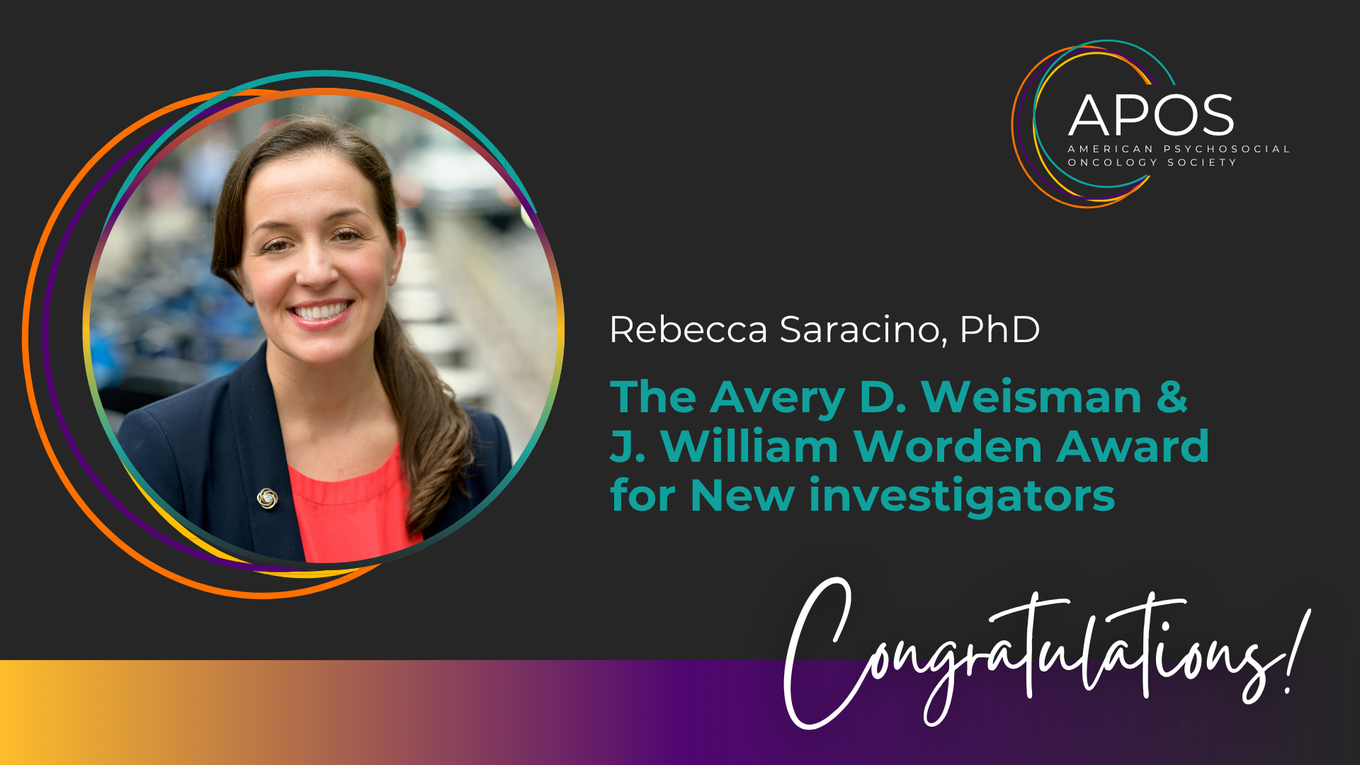 The Avery D. Weisman &<br />
J. William Worden Award<br />
for New investigators 2026