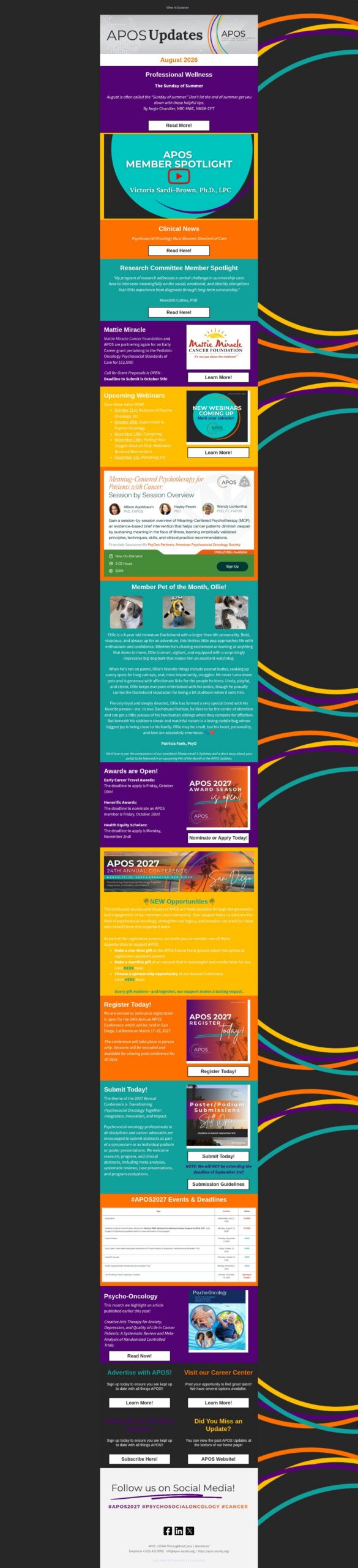 APOS Updates August 2026